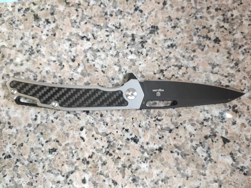Складной карманный нож Shieldon Barraskewda D2 Blade 3Cr14 + ручка из углеродного волокна 9042S1-B