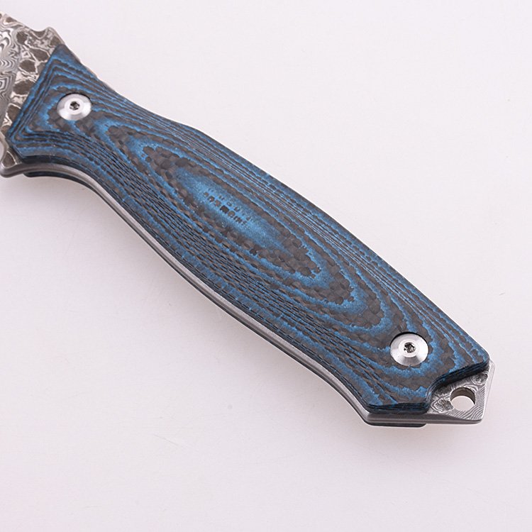 hunting knife prototype 9Cr18MoV Damascus DJ-2503 s05