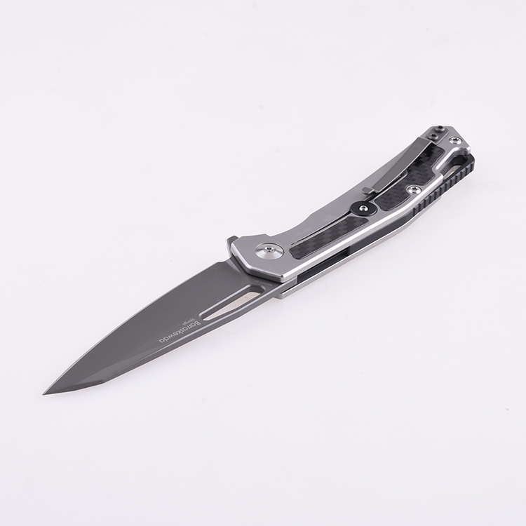 Shieldon Pisau Lipat Barraskewda D2 Pisau 3Cr14 + Pegangan Serat Karbon 9042S1-G