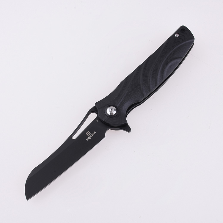 Shieldon 접이식 포켓 나이프 Bazoucan D2 블레이드 G10 핸들 9050G