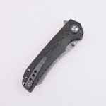 Shieldon Folding Pocket Knife Tortank 9Cr18Mov 67-Layer Damascus Steel Blade G10 + Carbon Fiber Handle 7091D