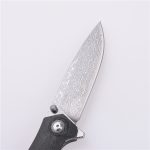 Shieldon Pisau Lipat 9Cr18Mov 67-Lapisan Baja Damaskus Pisau G10 + Pegangan Serat Karbon 7092D