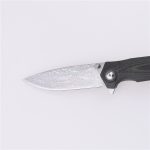 Shieldon Pisau Lipat 9Cr18Mov 67-Lapisan Baja Damaskus Pisau G10 + Pegangan Serat Karbon 7092D