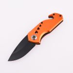 OEM Folding Pocket Knife 2Cr13 Blade Aluminum Handle SS-0802(orange)
