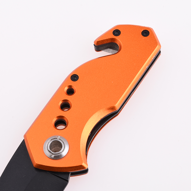 OEM Folding Pocket Knife 2Cr13 Blade Aluminum Handle SS-0802(orange)