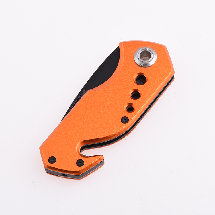 OEM Folding Pocket Knife 2Cr13 Blade Aluminum Handle SS-0802(orange)