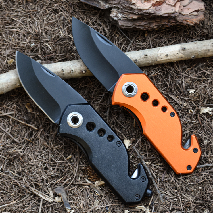OEM Folding Pocket Knife 2Cr13 Blade Aluminum Handle SS-0802(orange)