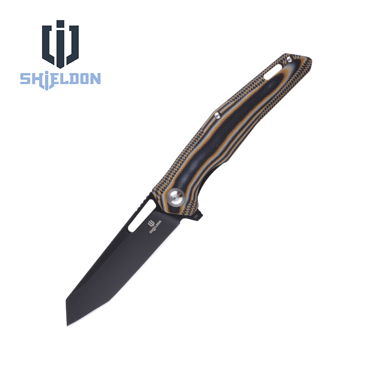 Shieldon Folding Pocket Knife Boa D2 Blade G10 Handle 9043G1