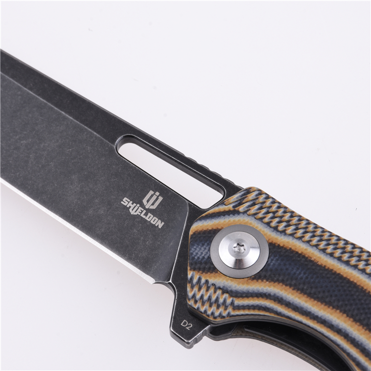 Shieldon Folding Pocket Knife Boa D2 Blade G10 Handle 9043G1-S