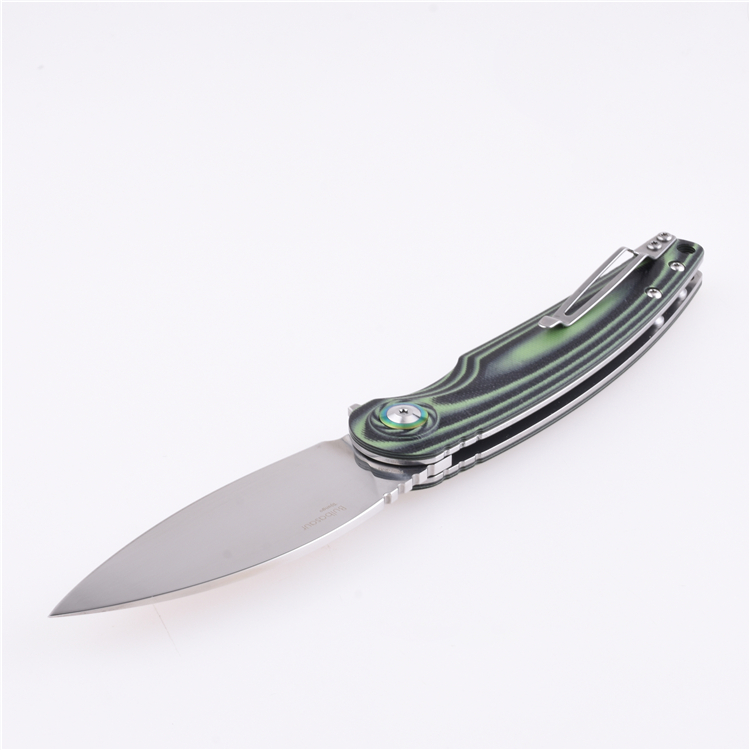 Shieldon 접이식 포켓 나이프 Bulbasaur Sandvik 14C28N 블레이드 G10 핸들 9061G-M