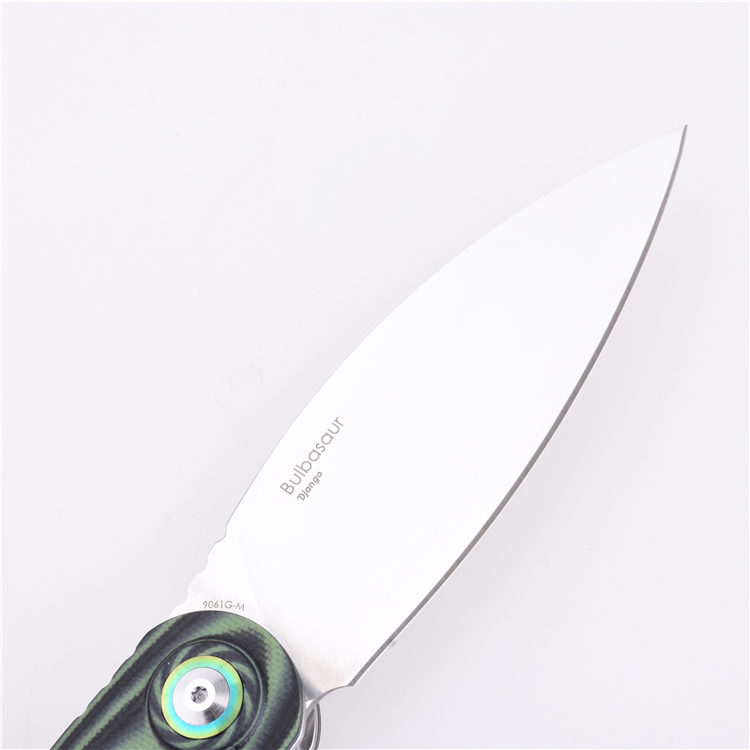 Shieldon 접이식 포켓 나이프 Bulbasaur Sandvik 14C28N 블레이드 G10 핸들 9061G-M