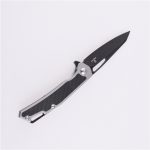 Shieldon Couteau de Poche Pliant Barraskewda D2 Lame 3Cr14 + Manche en Fibre de Carbone 9042S1-S