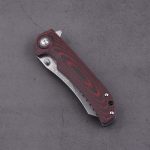 Shieldon Folding Pocket Knife Tortank 9Cr18Mov 67-Layer Damascus Steel Blade G10 + Carbon Fiber Handle 7091D1