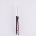 Navaja de bolsillo plegable Shieldon 9Cr18Mov hoja de acero damasco de 67 capas G10 + mango de fibra de carbono 7093D1
