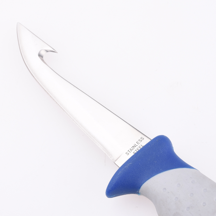 OEM Fixed Fishing Knife 3Cr13 Blade TPR +PP Handle ZY-FK180