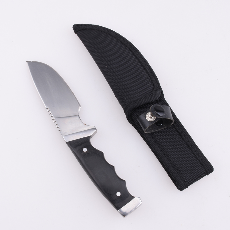 OEM Fixed Hunting Knife 3Cr13 Blade Color wood Handle JM-1028