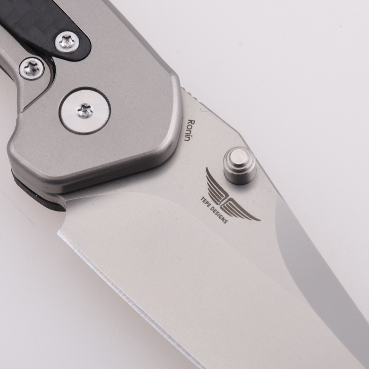 Shieldon EDC knife, TP01A Ronin, M390 blade, carbon fiber and 6AL4V Titanium handle, nested frame lock, Tepe Designs (USA) design