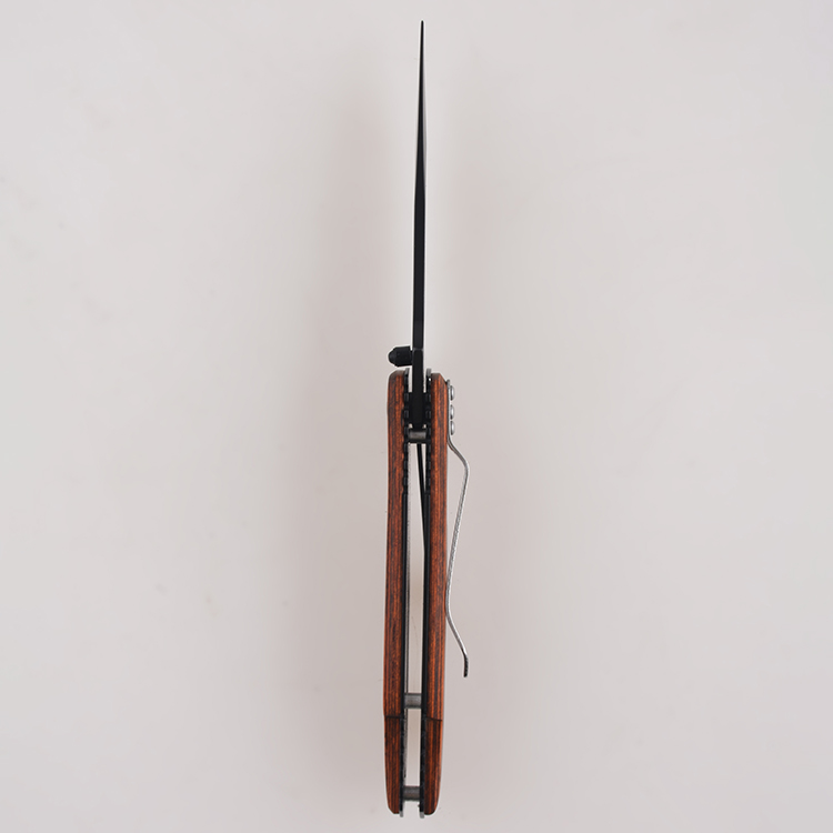 Cuchillos plegables mango de madera hueco cordón agujero FR-0508 s04