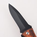 Cuchillos plegables mango de madera hueco cordón agujero FR-0508 s05