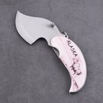 Folding knife epoxy custom graphic logo mini SS-0807B s01