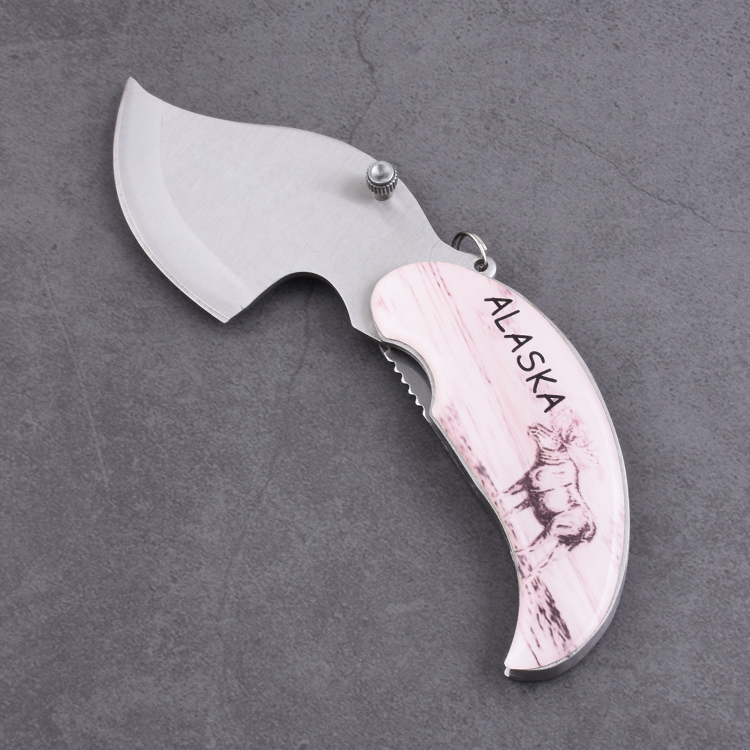 Folding knife epoxy custom graphic logo mini SS-0807B s01