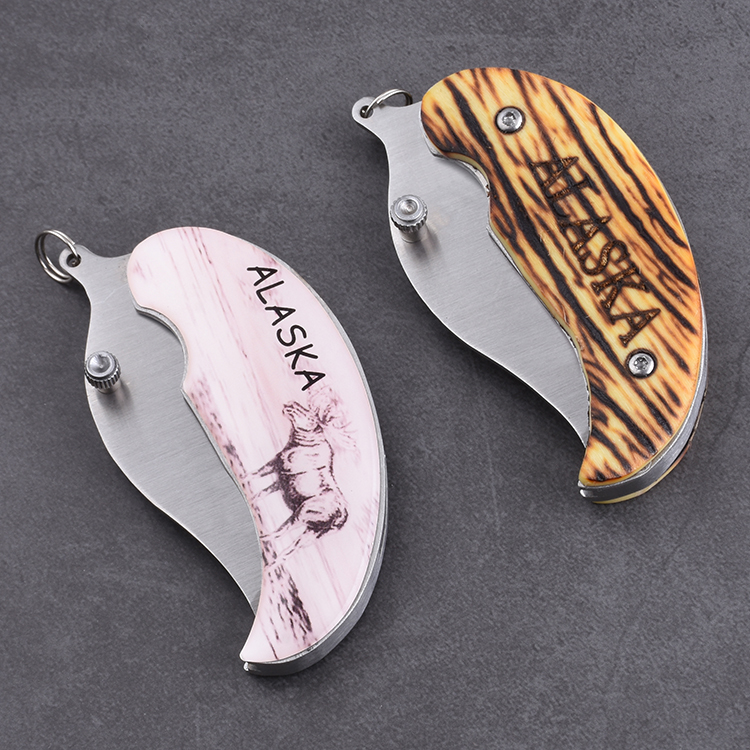 Folding knife epoxy custom graphic logo mini SS-0807B s12