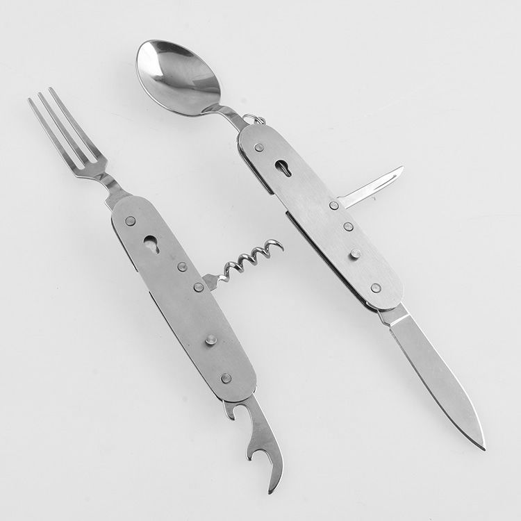 Camping tool detachable spoon fork corkscrew opener SC-2701 s06