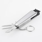 Golf divot tool 6 in 1 broom key ring pin blade SS-0818 s06